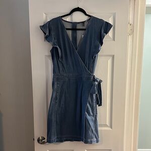 White House Black Market Blue Denim Dress